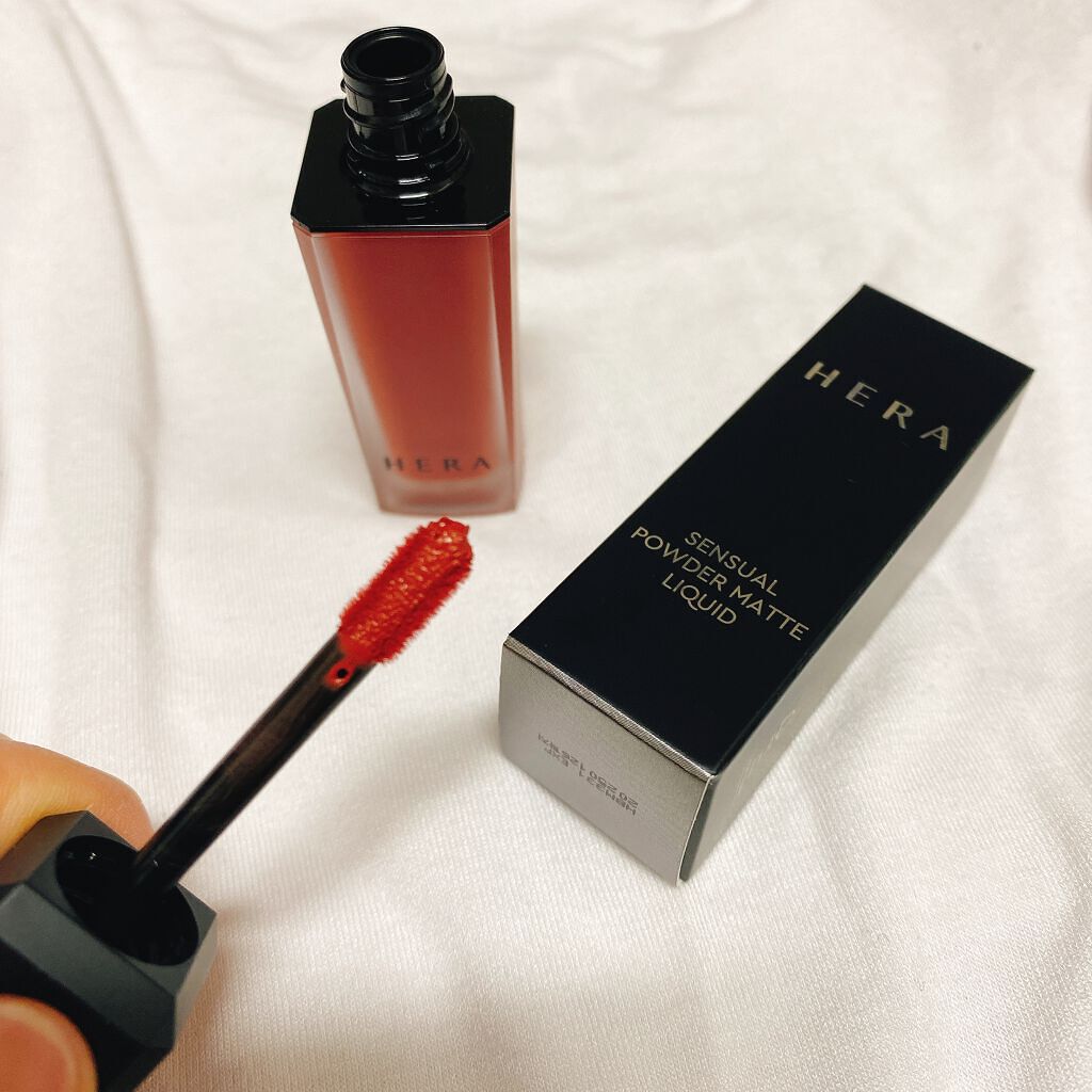 センシュアルパウダーマットリキッド 499 ROSY SUEDE/HERA/口紅を使ったクチコミ（3枚目）
