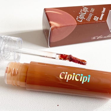 CipiCipi きらグロッシーティントのクチコミ「🧡【cipicipi】めちゃくちゃ可愛いラメ入りオレンジブラウンティント🧡
━━━━━━━━━.....」（1枚目）