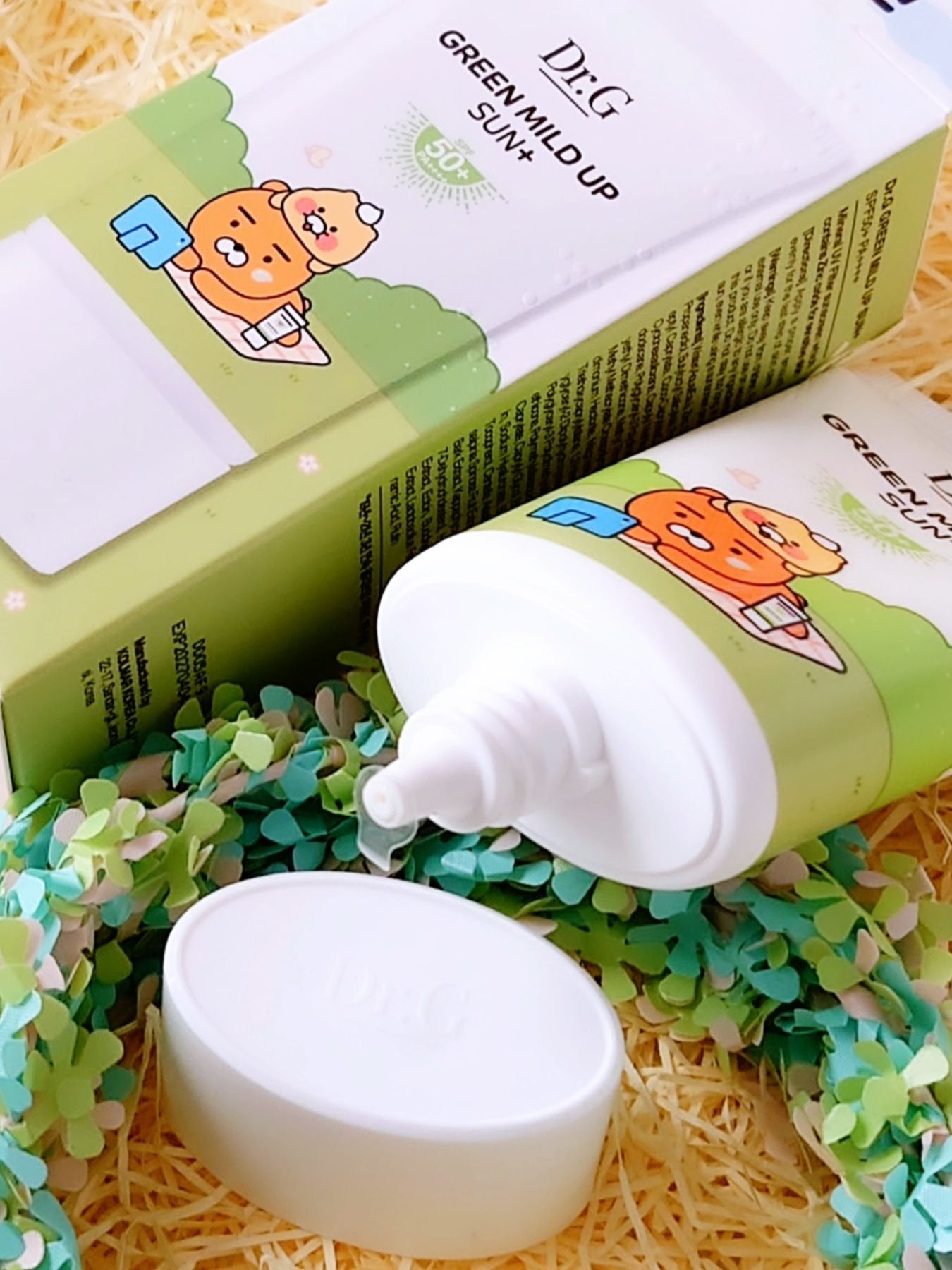 グリーンマイルドアップサンプラス/Dr.G/日焼け止めクリームを使ったクチコミ(3枚目)