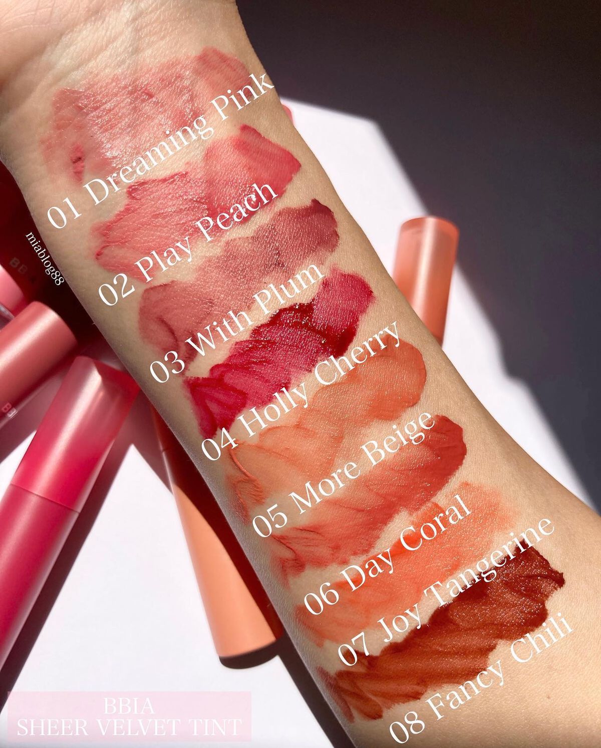 SHEER VELVET TINT/BBIA/口紅を使ったクチコミ(3枚目)