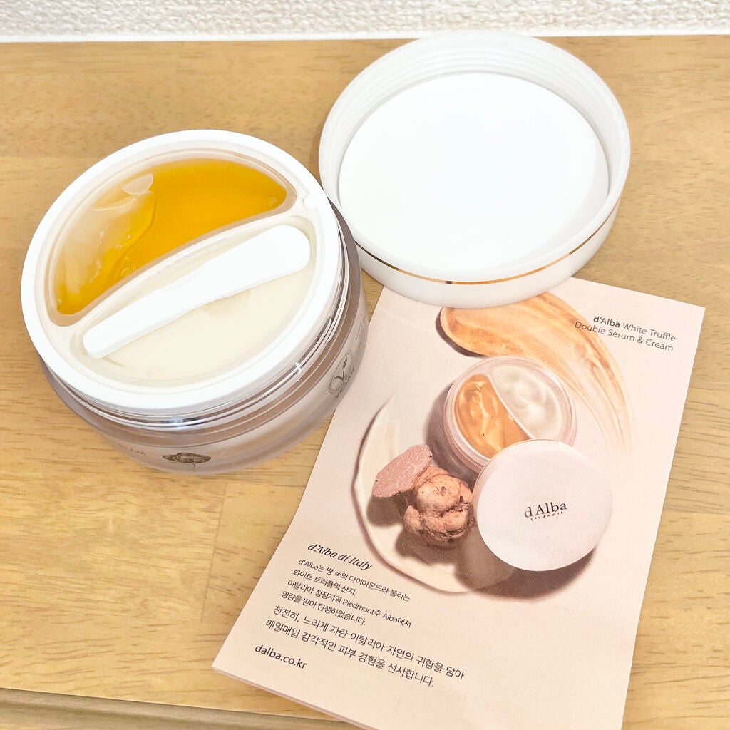 ホワイトトリュフダブルセラムアンドクリーム/ダルバ/フェイスクリームを使ったクチコミ(6枚目)