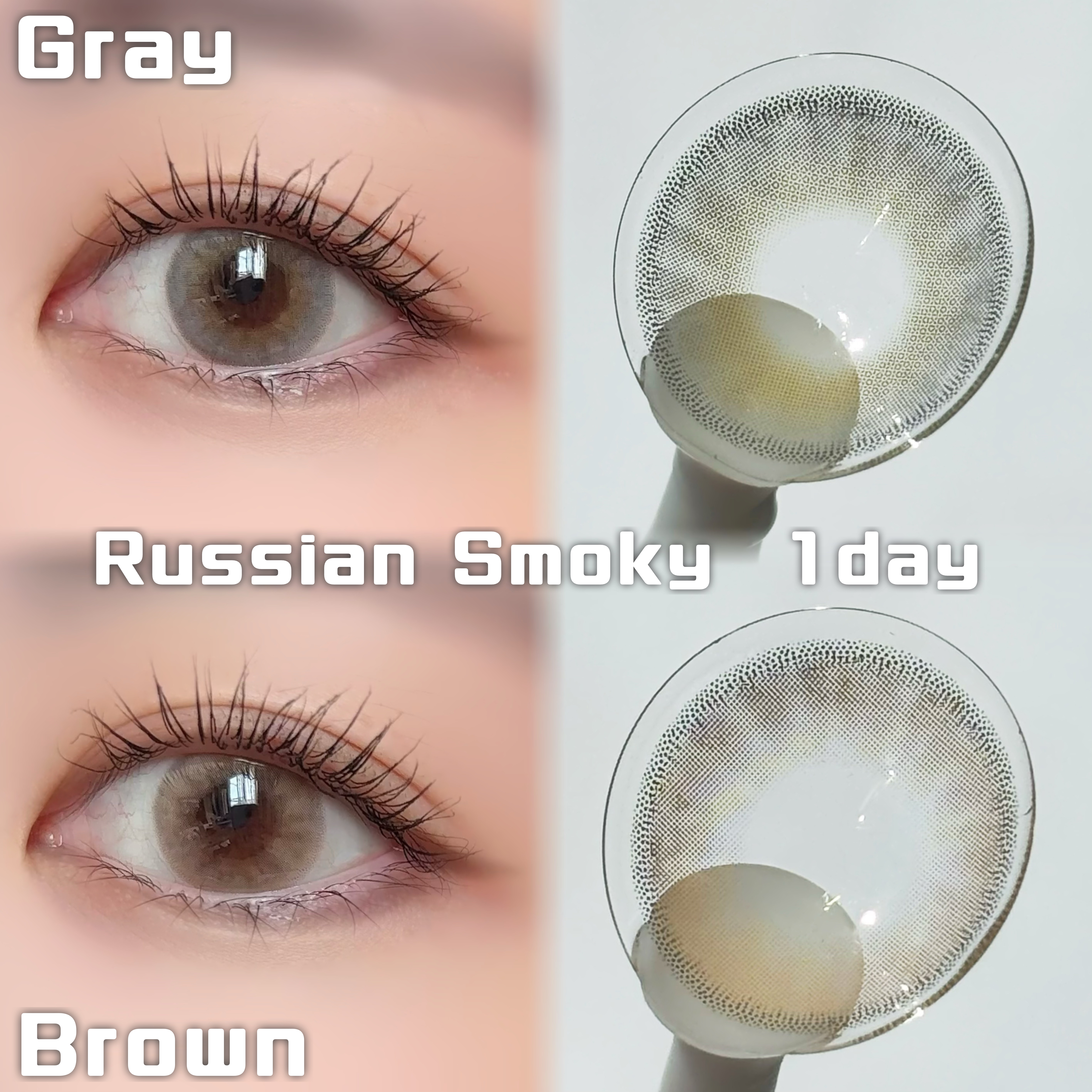 ロシアンスモーキー/OLENS/カラーコンタクトレンズを使ったクチコミ（2枚目）