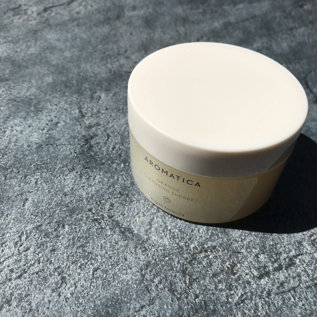 オレンジクレンジングシャーベット/AROMATICA/クレンジングバームを使ったクチコミ（1枚目）