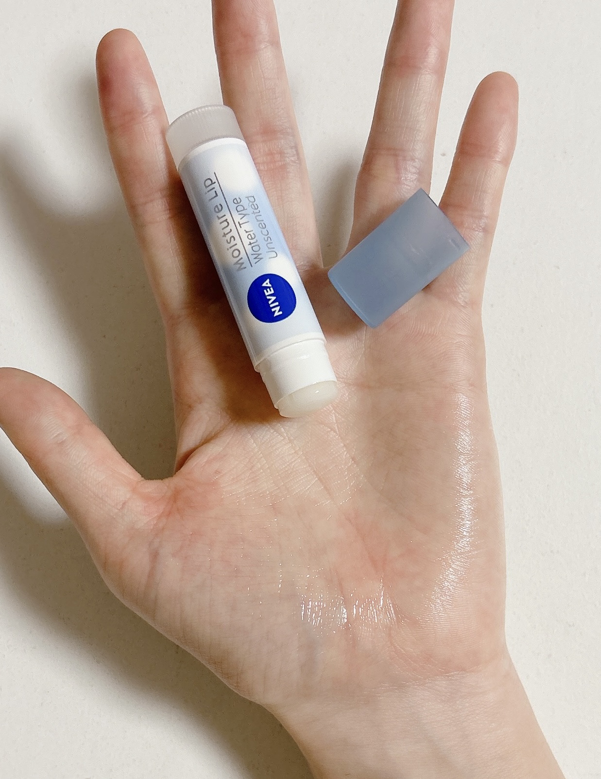 ニベア モイスチャーリップ ウォータータイプ 無香料/ニベア/リップクリームを使ったクチコミ（1枚目）