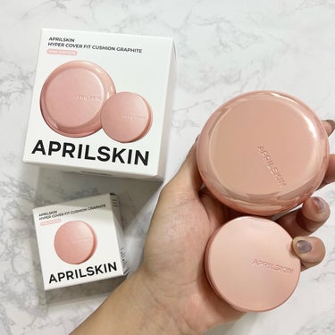 APRILSKIN ハイパーカバーフィットクッション ピンク（桜エディション）のクチコミ「.

かわいいミニサイズも付いてくる💖
APRILSKINの
ハイパーカバーフィットクッション.....」（1枚目）