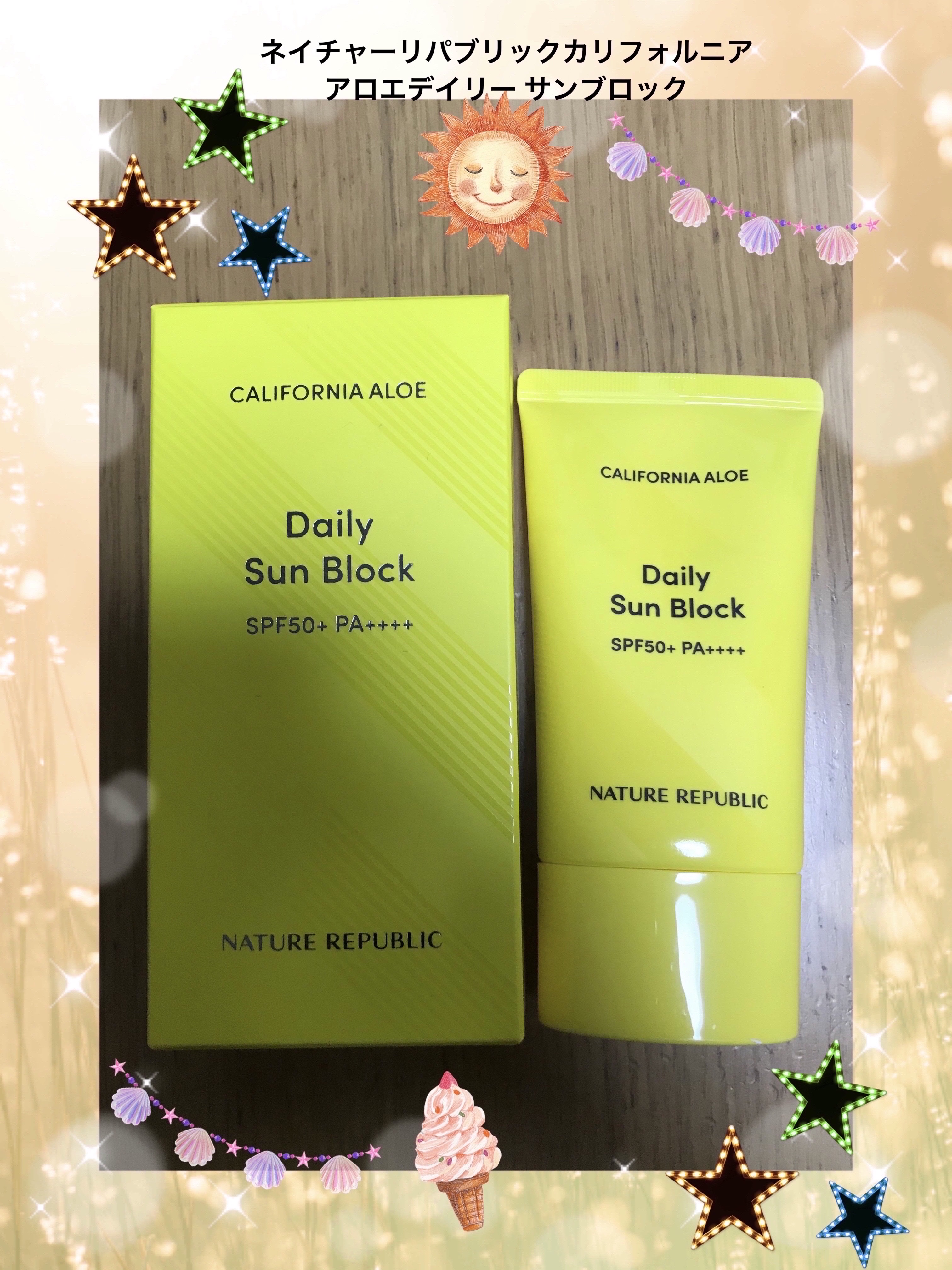 カリフォルニアアロエデイリーサンブロック /ネイチャーリパブリック/日焼け止めクリームを使ったクチコミ（1枚目）