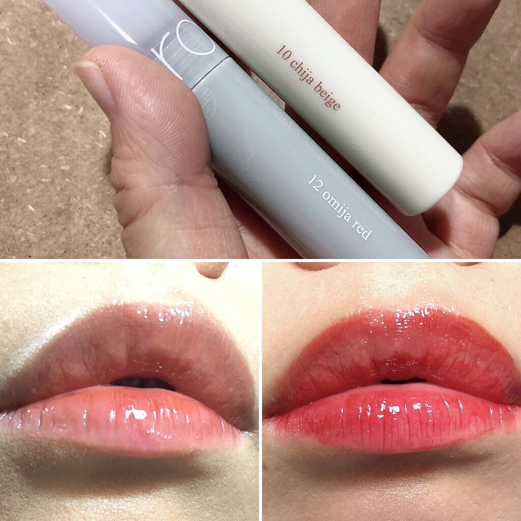 グラスティングウォーターティント 韓服エディション/rom&nd/リップティントを使ったクチコミ(2枚目)