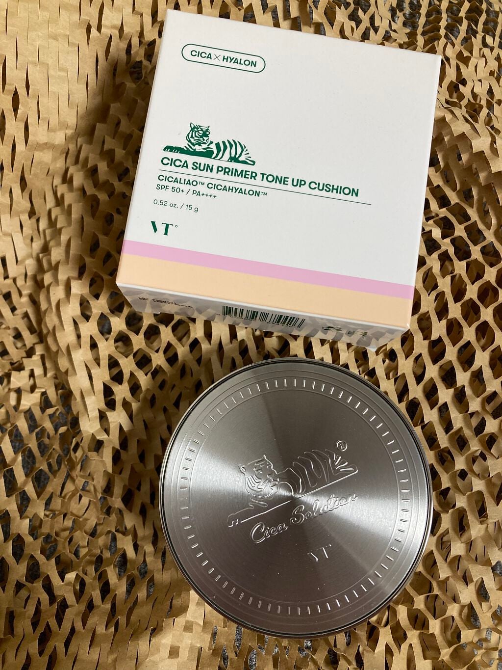 CICA サンプライマー トーンアップ クッション/VT/クッションファンデーションを使ったクチコミ(1枚目)