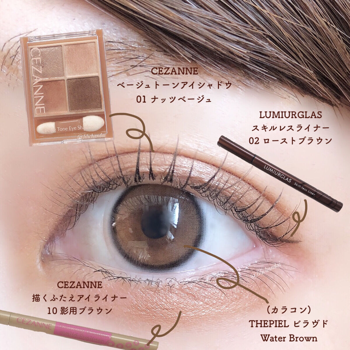 描くふたえアイライナー/CEZANNE/リキッドアイライナーを使ったクチコミ（3枚目）