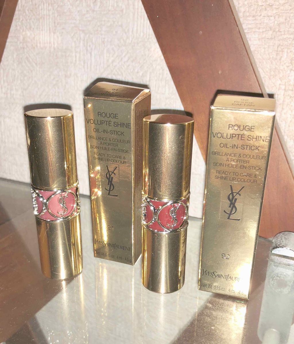 ルージュ ヴォリュプテ シャイン/YVES SAINT LAURENT BEAUTE/口紅を使ったクチコミ（1枚目）