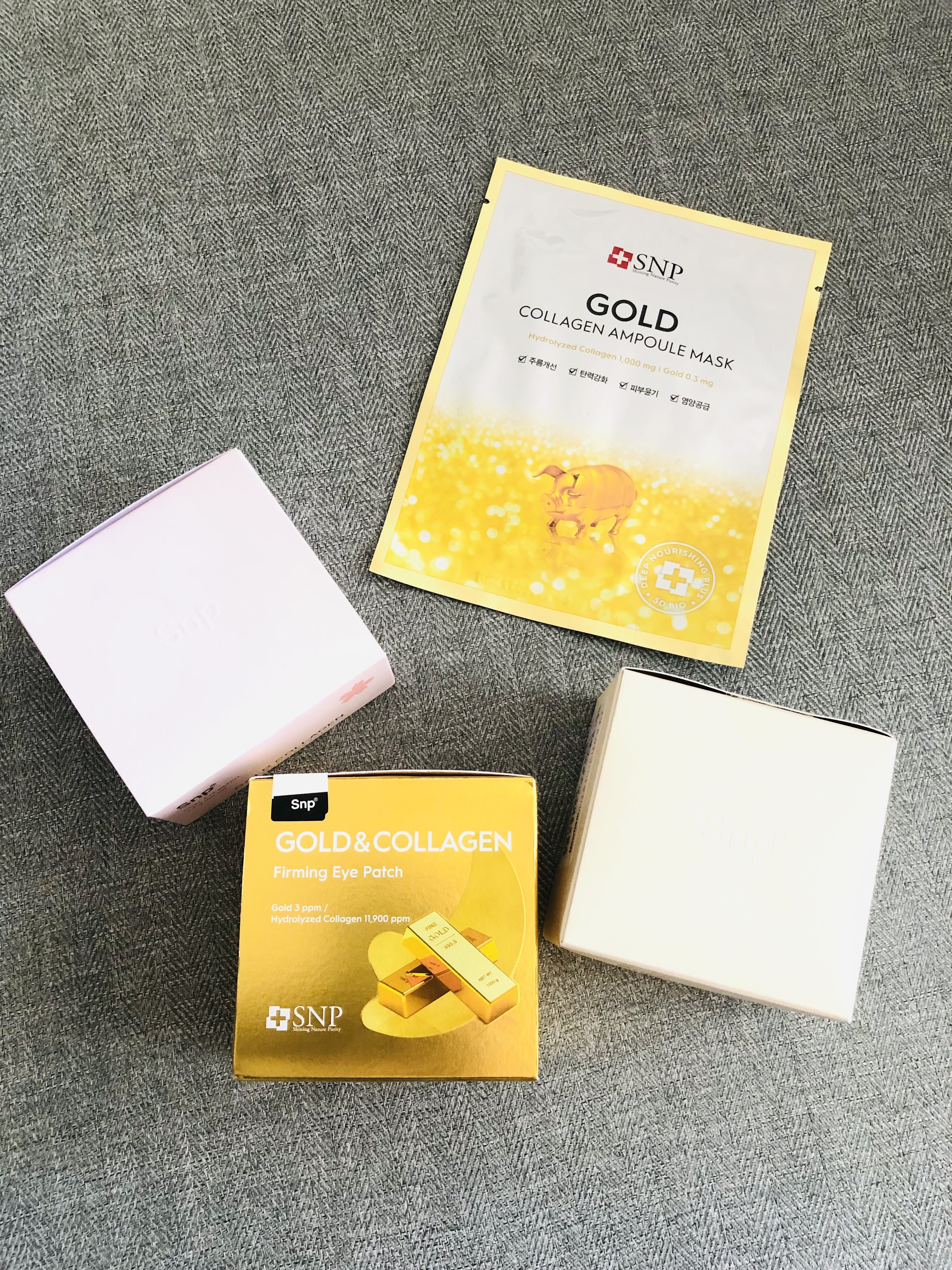 ゴールドコラーゲンパーフェクションアイパッチ/SNP/シートマスク・パックを使ったクチコミ（1枚目）