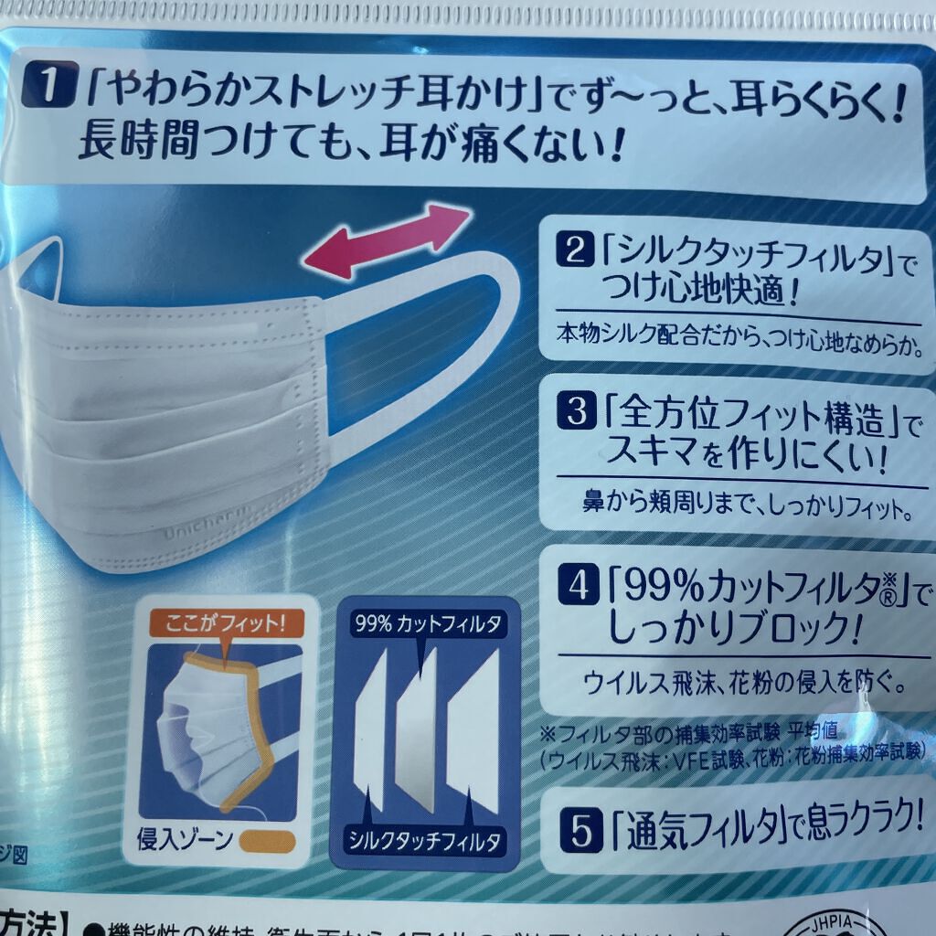 超快適マスク 通常サイズ/ユニ・チャーム/マスクを使ったクチコミ（2枚目）