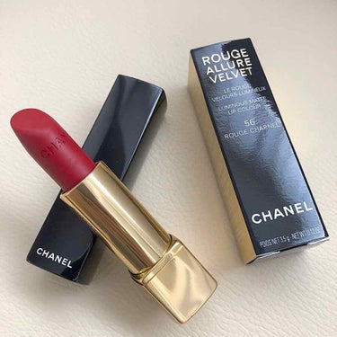 ルージュ アリュール ヴェルヴェット 56 ルージュ カーネル/CHANEL/口紅を使ったクチコミ（1枚目）