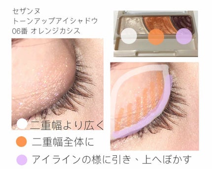 トーンアップアイシャドウ/CEZANNE/アイシャドウパレットを使ったクチコミ(2枚目)