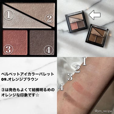 UR GLAM　VELVET EYE COLOR PALETTE/U R GLAM/パウダーアイシャドウを使ったクチコミ（3枚目）