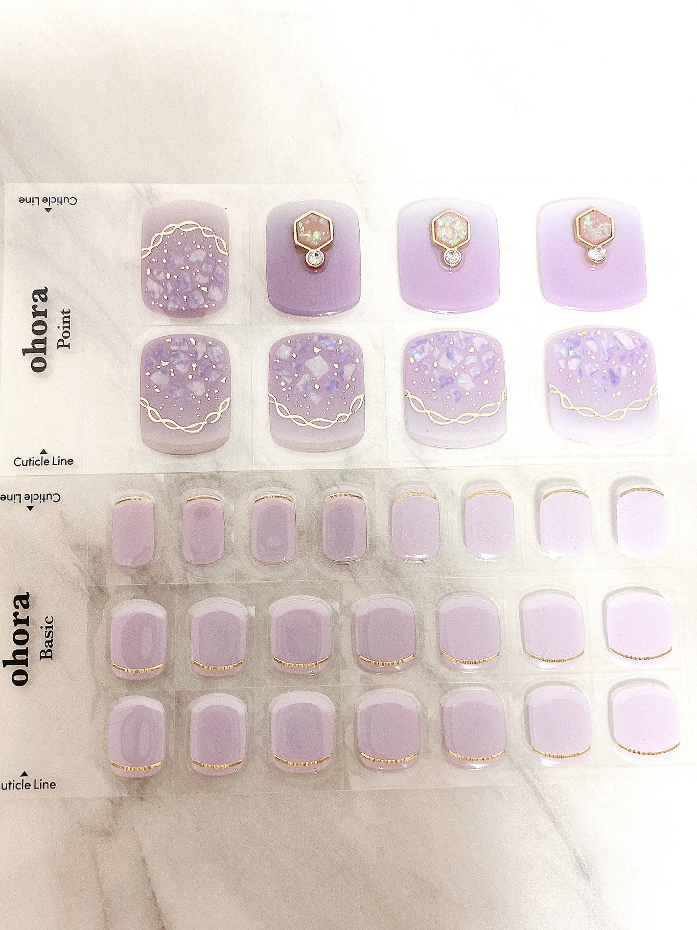 セミキュアジェルネイル(ペディキュア)/ohora/ネイルシールを使ったクチコミ(2枚目)