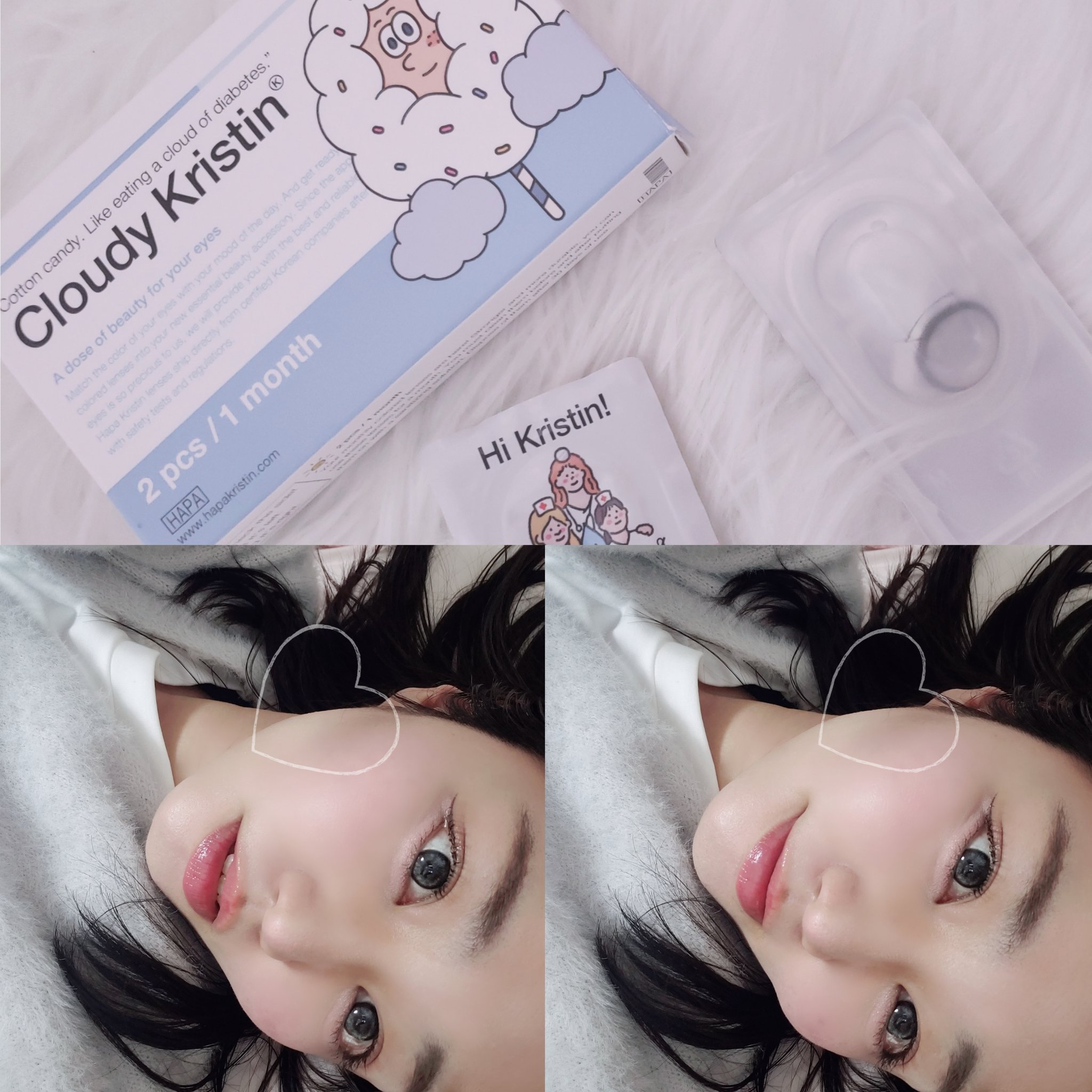 Cloudy Kristin/Hapa kristin/カラーコンタクトレンズを使ったクチコミ（1枚目）