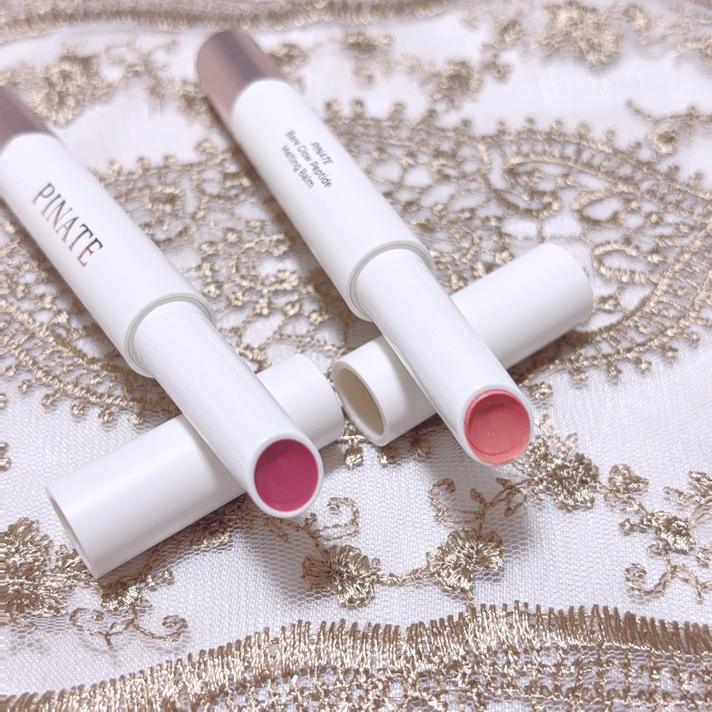 ベアグローペプチドメルティングバーム/PINATE/口紅を使ったクチコミ(2枚目)