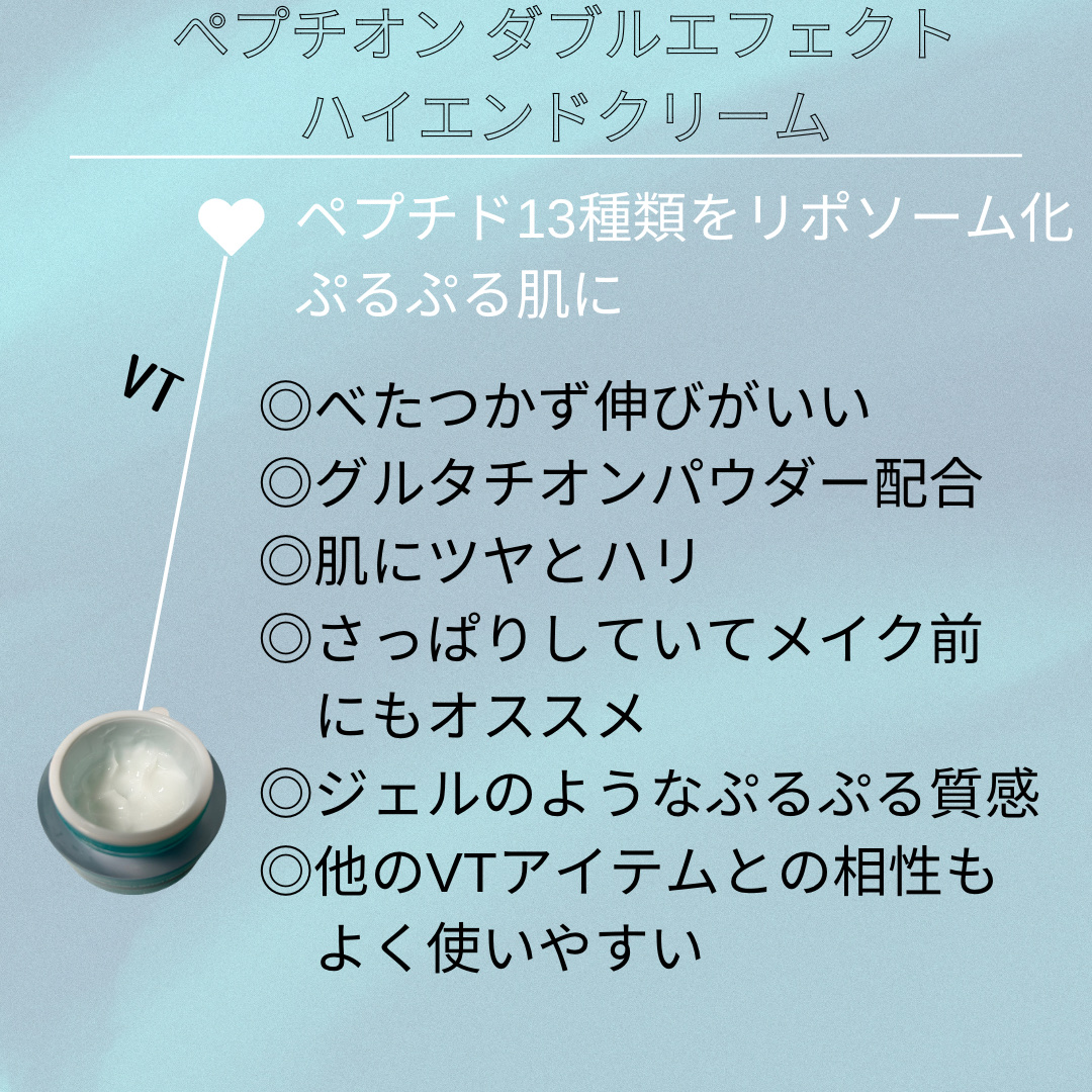 ぺプチオン ダブルエフェクト ハイエンドクリーム/VT/フェイスクリームを使ったクチコミ（2枚目）