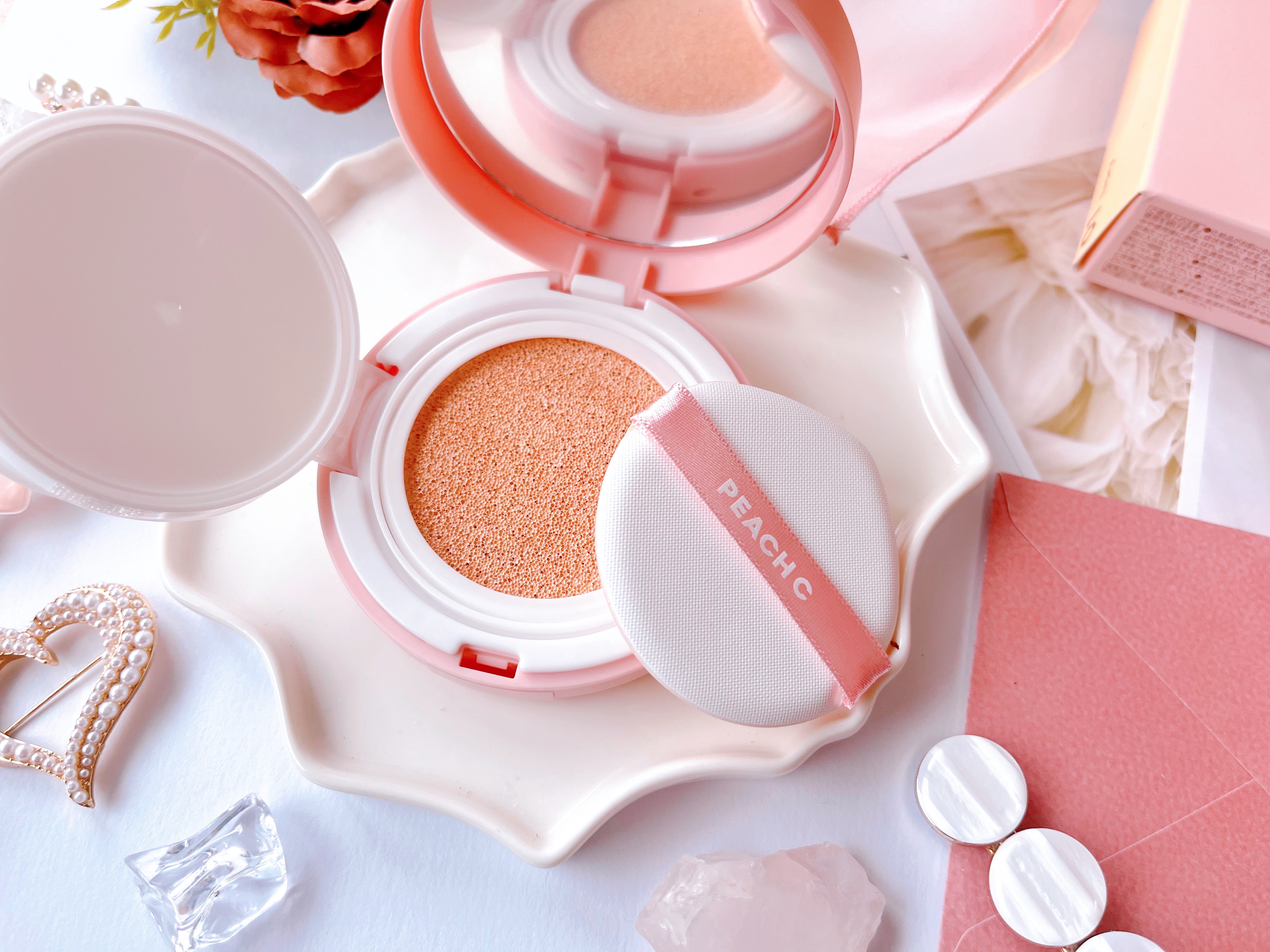 ピーチC フォーカスオン エアーベルベットクッション/Peach C/クッションファンデーションを使ったクチコミ（2枚目）