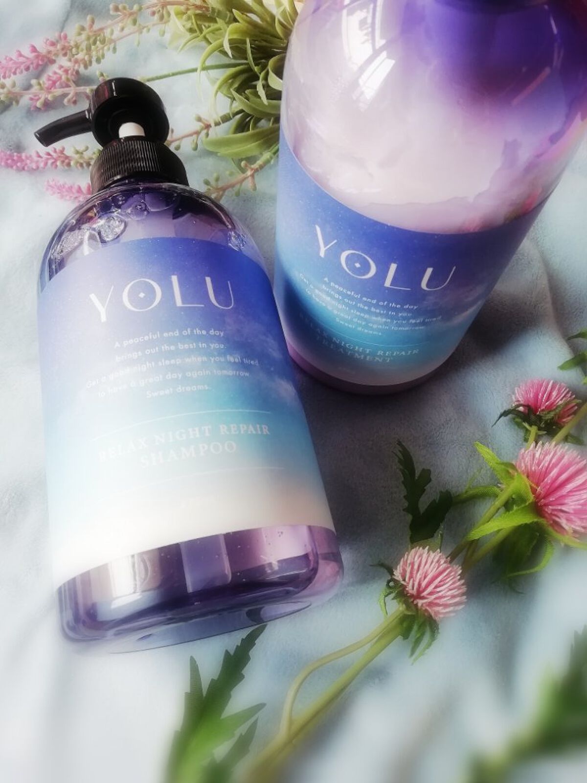 リラックスナイトリペア シャンプー／トリートメント トリートメント本体 475g/YOLU/市販シャンプーを使ったクチコミ（1枚目）