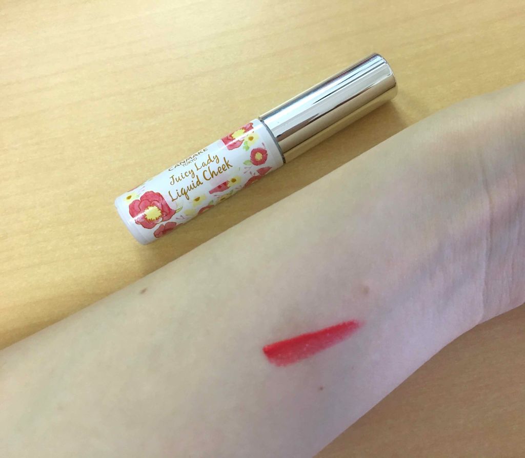 ジューシーレディリキッドチーク/キャンメイク/リキッドチークを使ったクチコミ(2枚目)