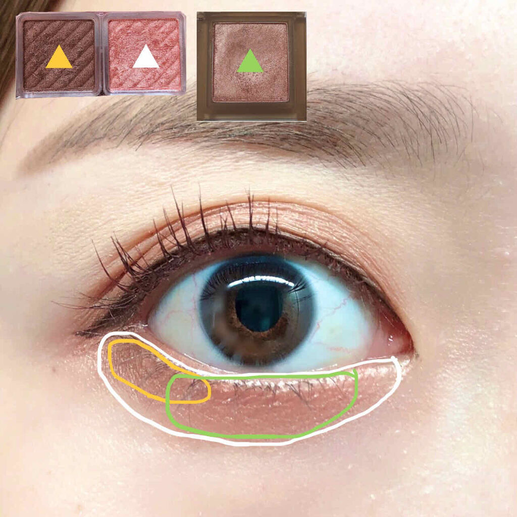 single eye color/la peau de gem./単色アイシャドウを使ったクチコミ（3枚目）