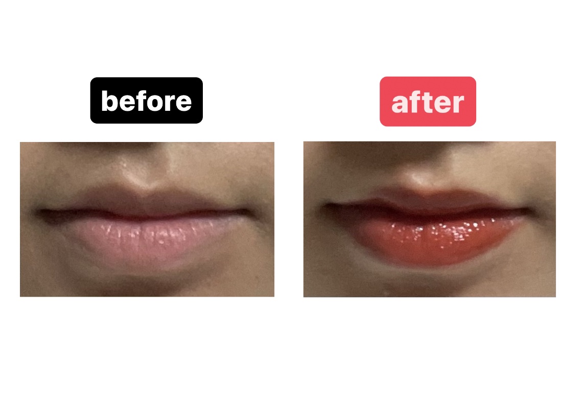 ジューシーラスティングティント/rom&nd/リップティントを使ったクチコミ（2枚目）