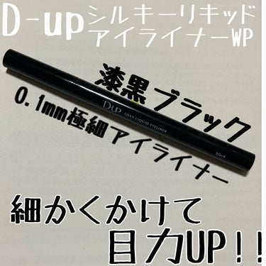 シルキーリキッドアイライナーWP BK 漆黒ブラック/D-UP/リキッドアイライナーを使ったクチコミ（1枚目）