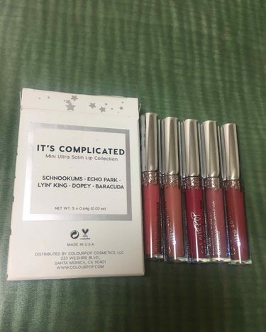 colourpop  ultra  satin lip ミニキット

こちらはサテンタイプのリップでセミマットな質感です。
カラーポップから出てるマットタイプよりかはそこまで乾燥しなくてつけ心地が良いで