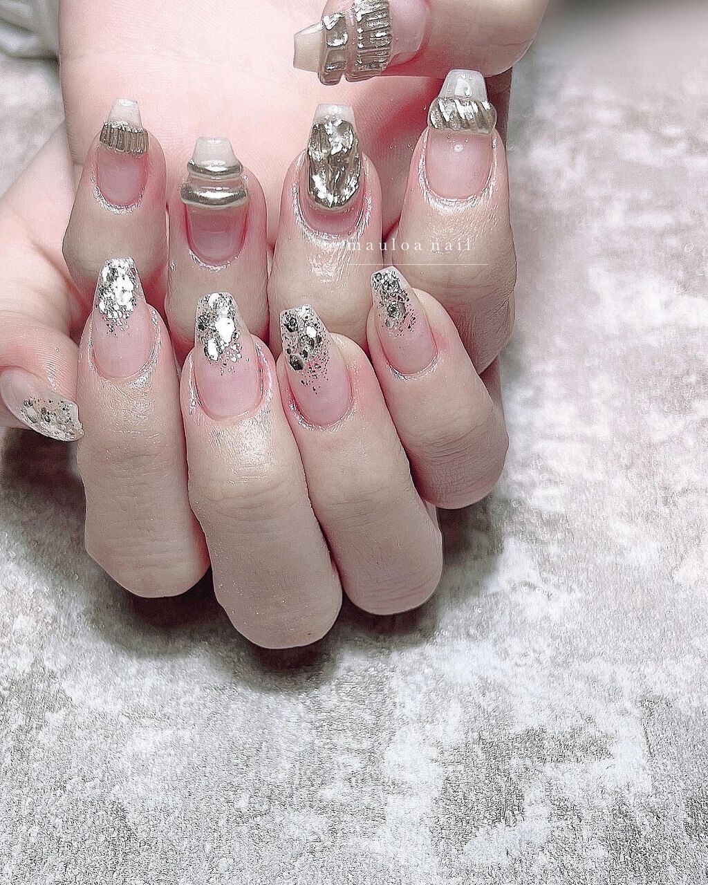 mauloa_nail on LIPS 「・silverringnail💗いつもありがとうございます😊🤍..」(1枚目)