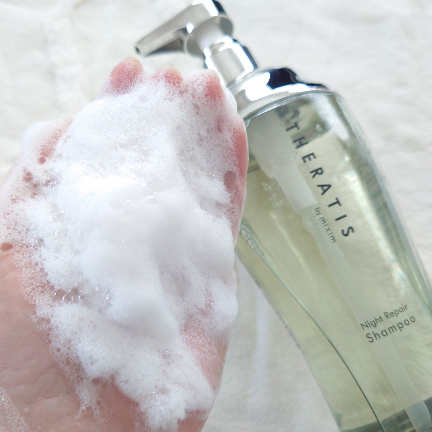 ナイトリペア シャンプー/ヘアトリートメント/THERATIS/シャンプー・コンディショナーを使ったクチコミ(3枚目)
