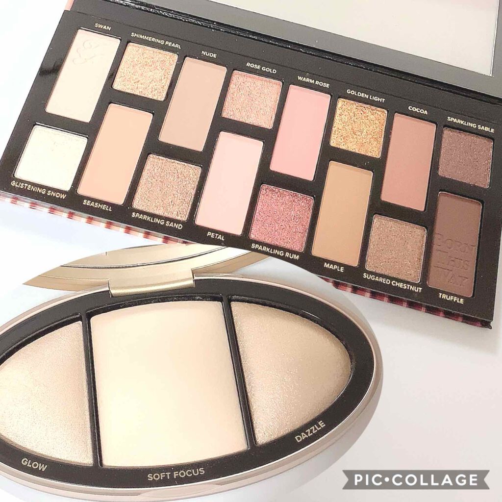 ボーン ディス ウェイ ターン アップ ザ ライト ハイライティング パレット/Too Faced/プレストパウダーを使ったクチコミ（2枚目）