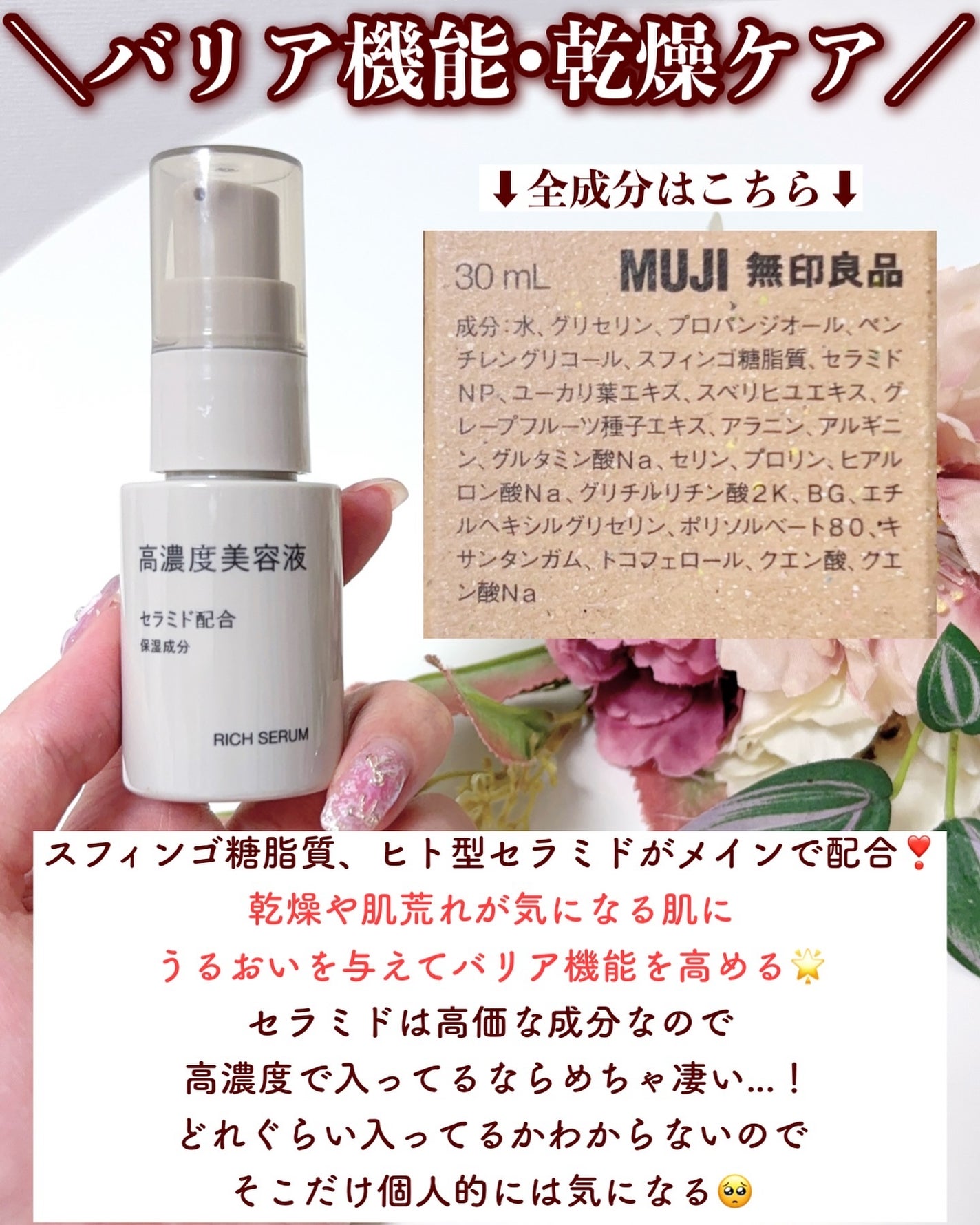 高濃度美容液(*1) ビタミンC誘導体配合/無印良品/美容液を使ったクチコミ(7枚目)