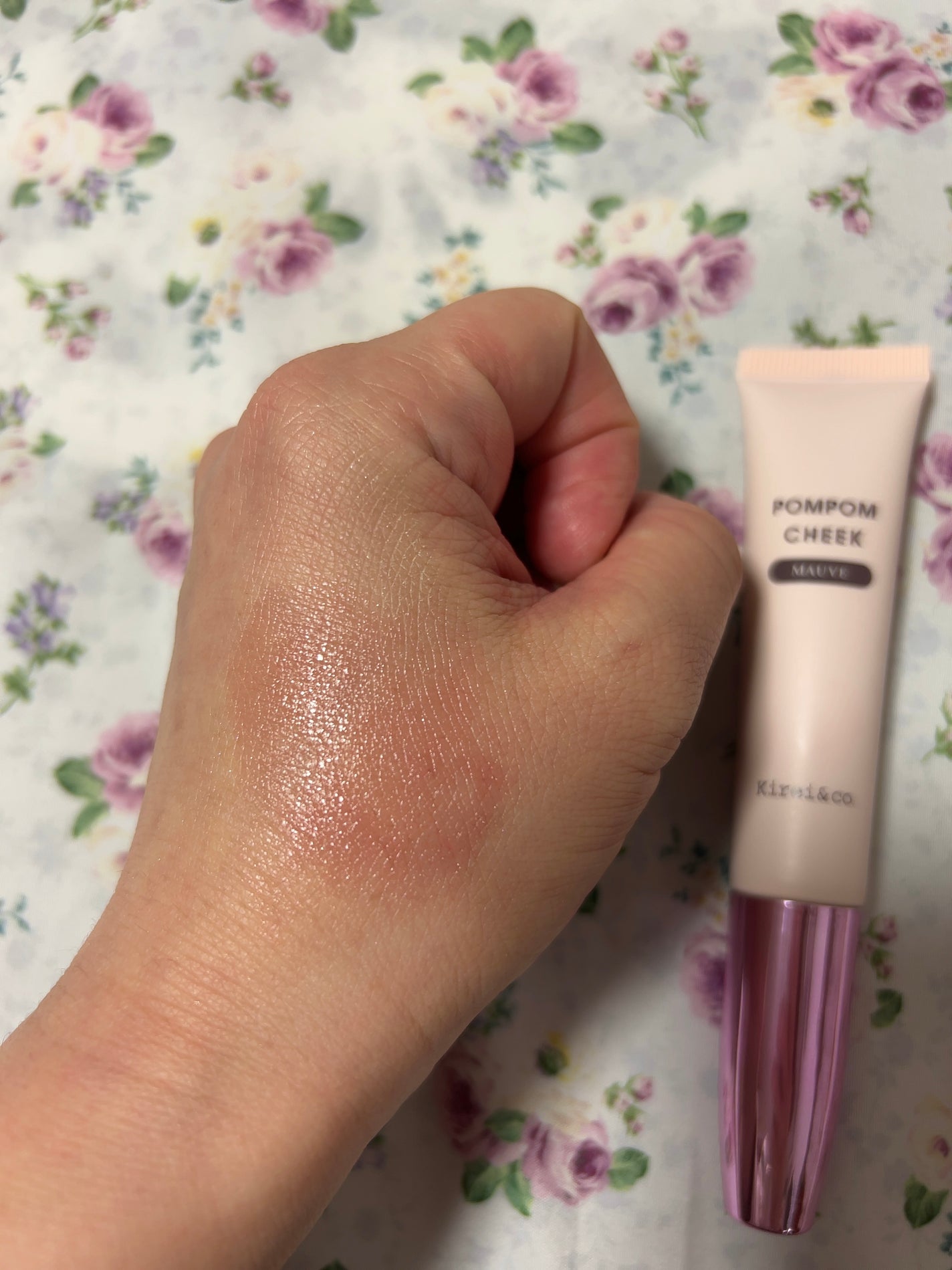 キラキラポムポムチーク/Kirei&co./リキッドチークを使ったクチコミ(3枚目)