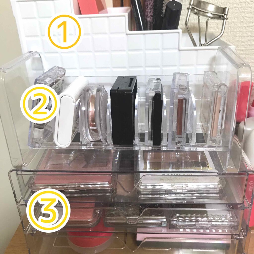 3段式クリアーケース/DAISO/その他化粧小物を使ったクチコミ(2枚目)