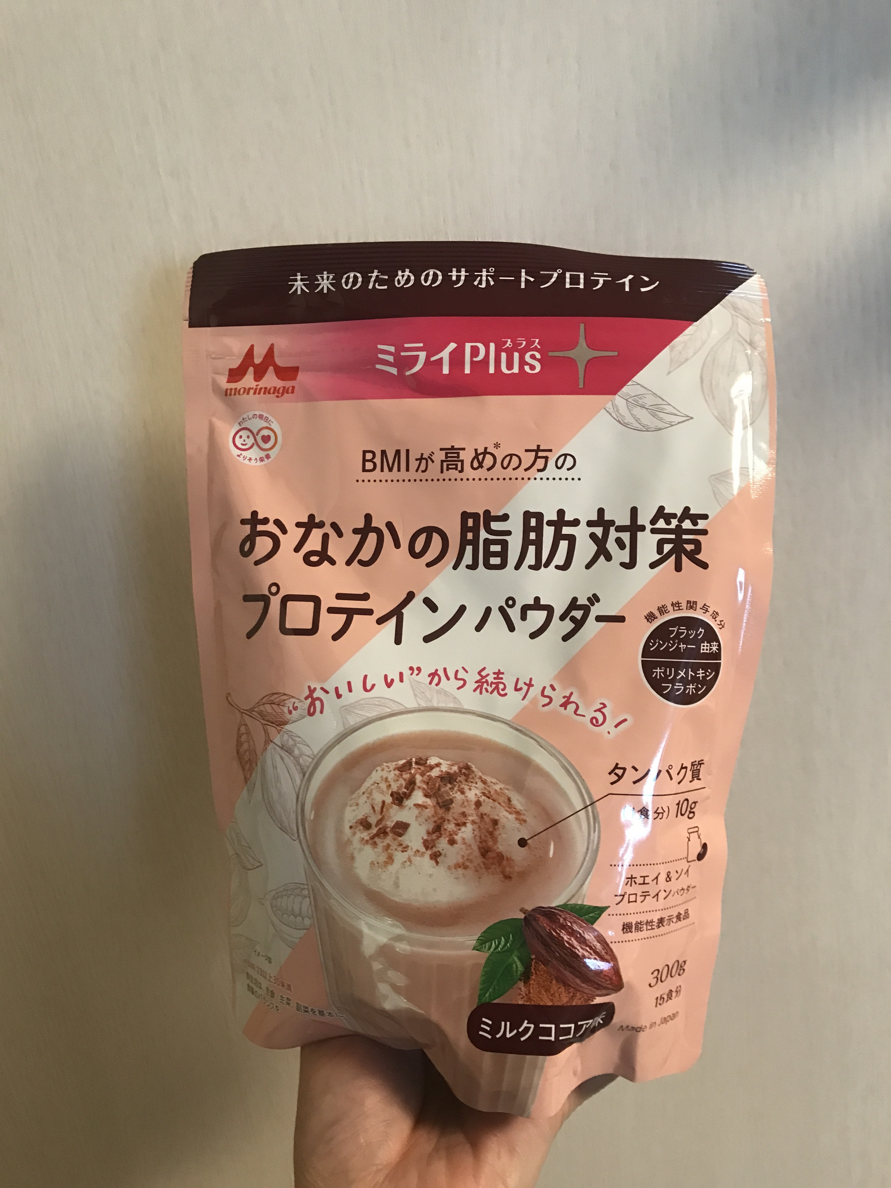 ミライplus おなかの脂肪対策プロテインパウダー/森永乳業/その他プロテインを使ったクチコミ（1枚目）