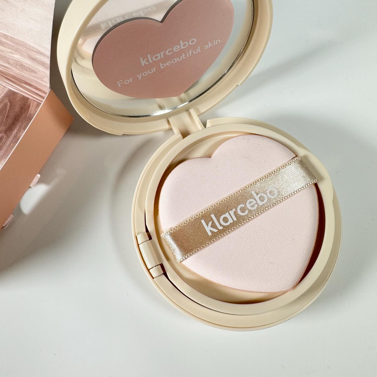 ハートシカクッション/klarcebo/クッションファンデーションを使ったクチコミ（3枚目）