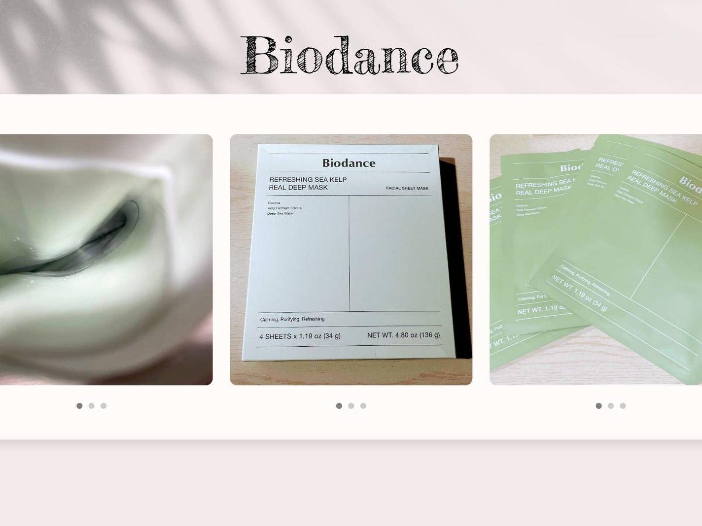 リフレッシング シーケルプ リアルディープマスク/Biodance/シートマスク・パックを使ったクチコミ(1枚目)