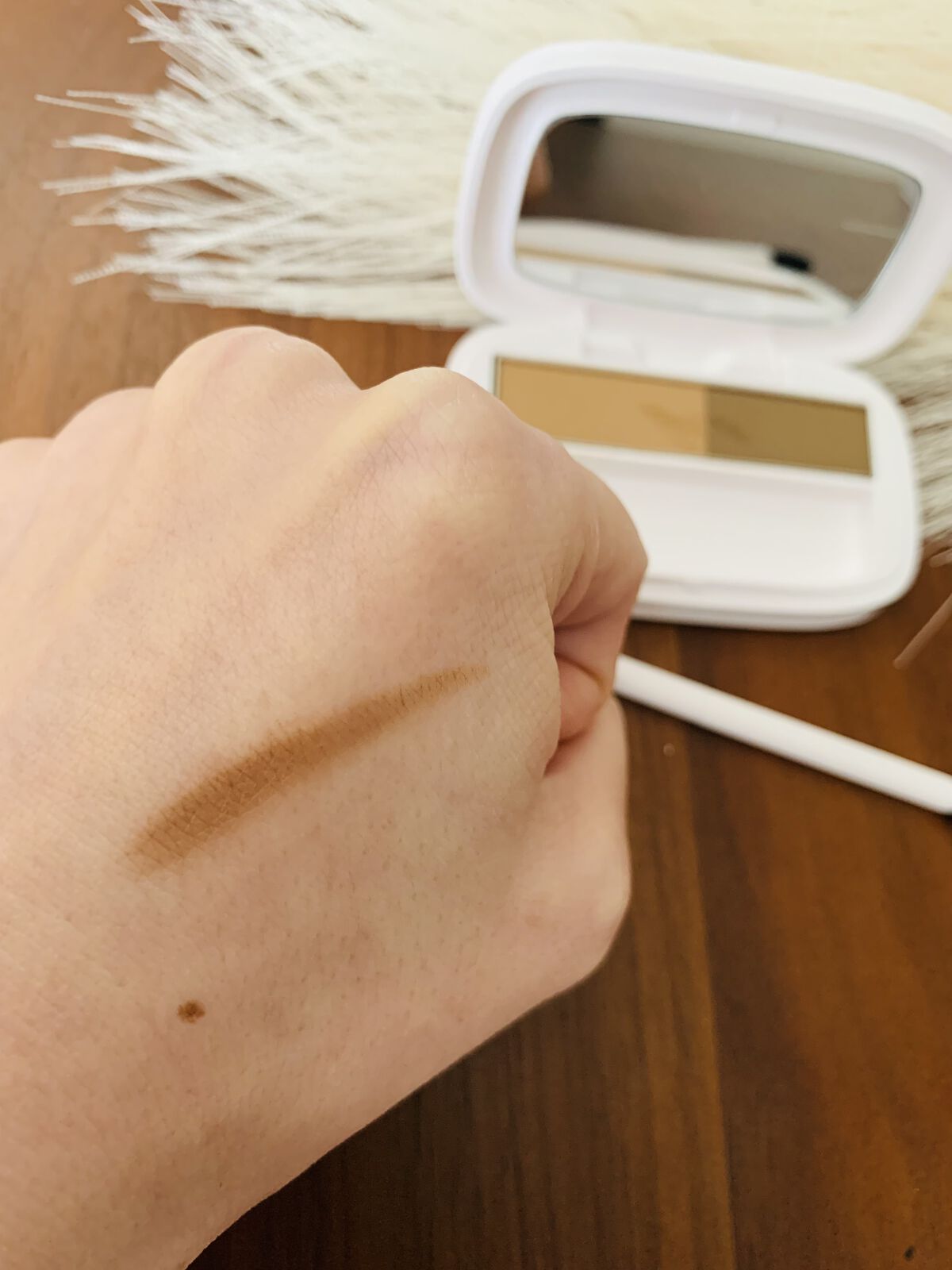 パウダーアイブロウ MB ミディアムブラウン/media luxe/パウダーアイブロウを使ったクチコミ（2枚目）