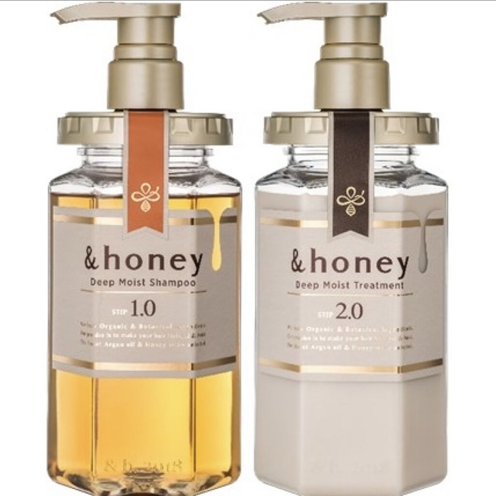 ディープモイスト シャンプー1.0／ヘアトリートメント2.0/&honey/市販シャンプーを使ったクチコミ（1枚目）