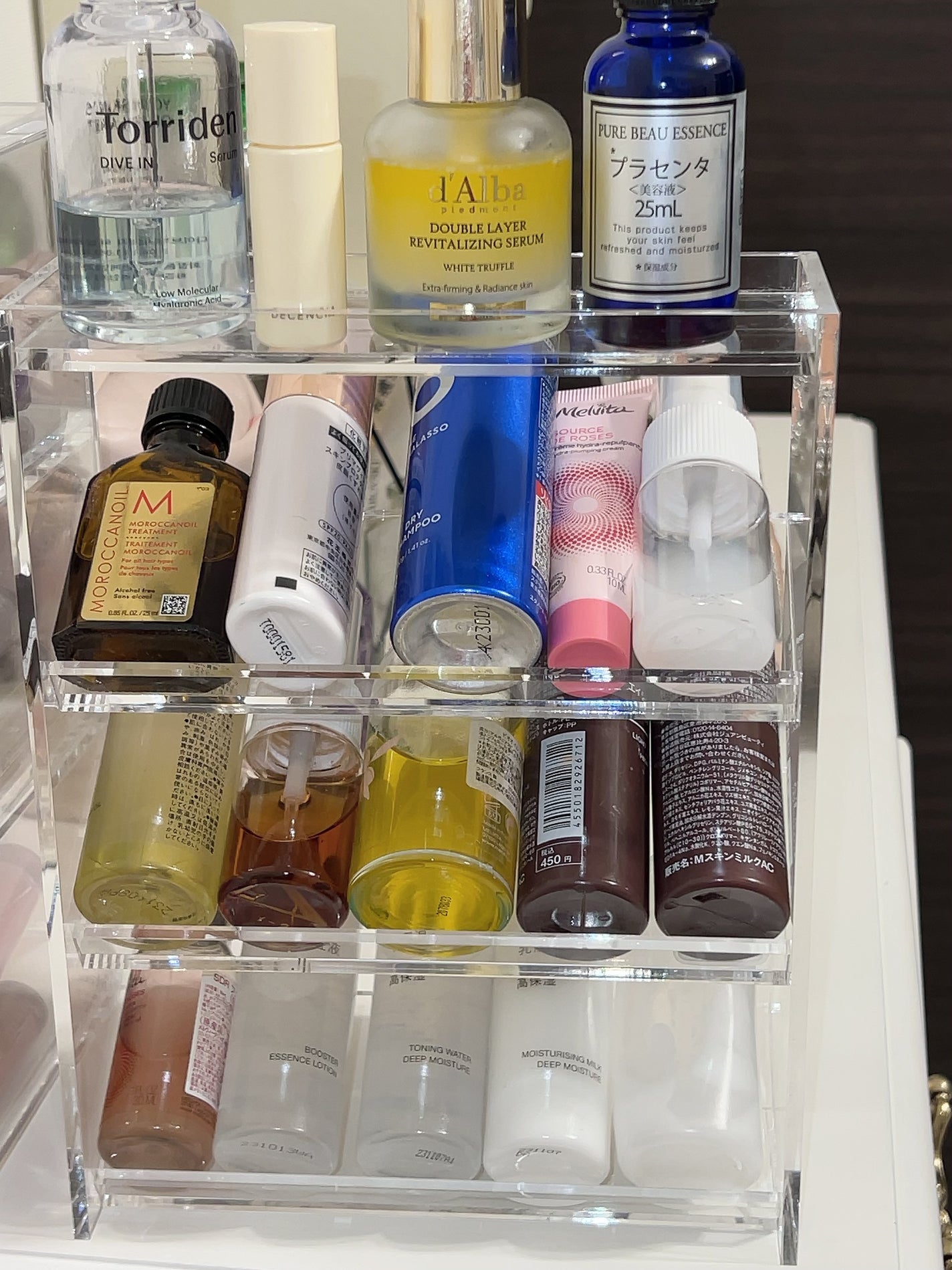 アクリルボトルスタンド3段/無印良品/その他化粧小物を使ったクチコミ(2枚目)