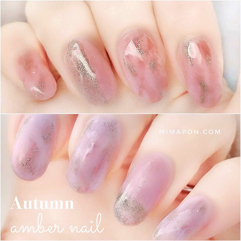 みまぽん on LIPS 「#セルフネイル💅オフ前にpost💡今回は少し宝石?べっこう?ぽ..」(1枚目)