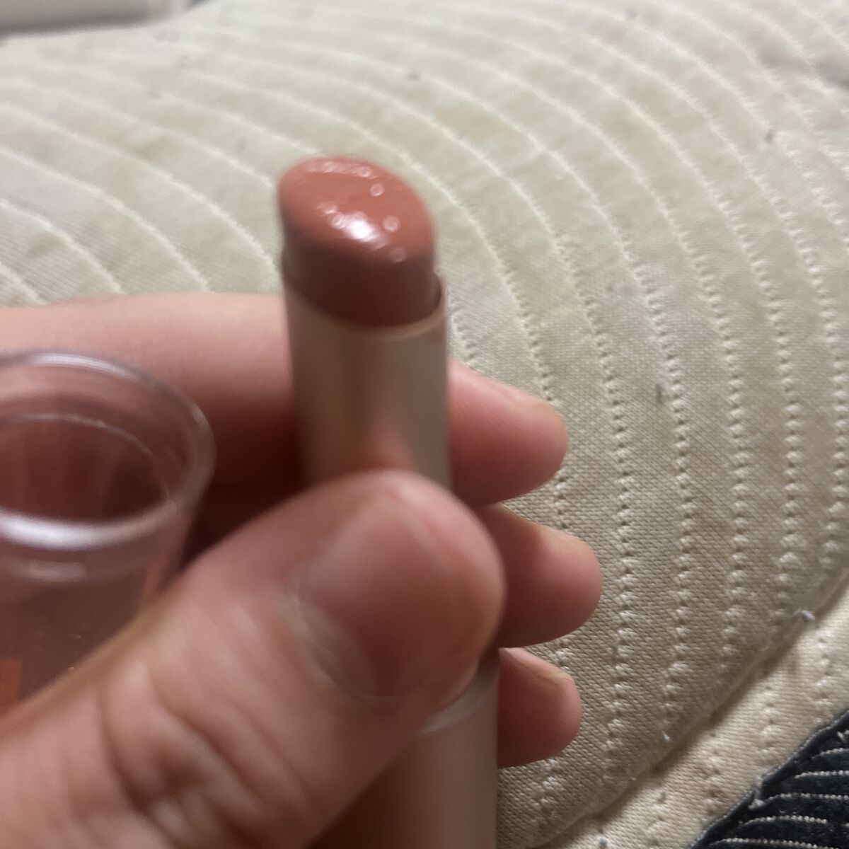 ムードグロウリップスティック 02 ヌードパンプキン/dasique/口紅を使ったクチコミ（1枚目）