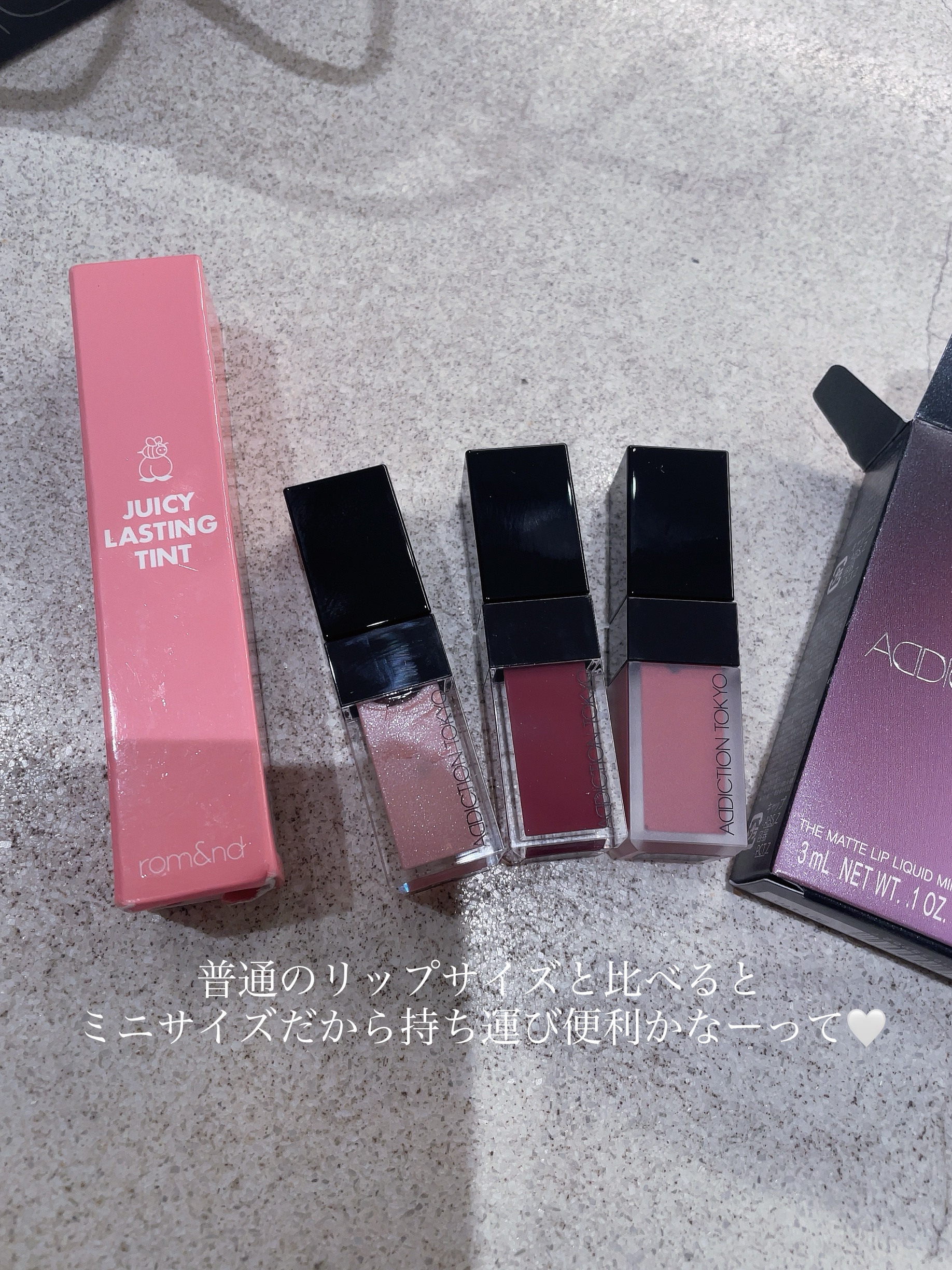 アディクション ミニ リップ トリオ ファンタジー フリーフォール/ADDICTION/メイクアップキットを使ったクチコミ（2枚目）