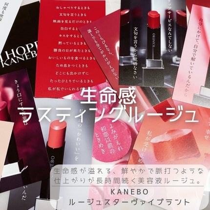 ルージュスターヴァイブラント/KANEBO/口紅を使ったクチコミ(1枚目)