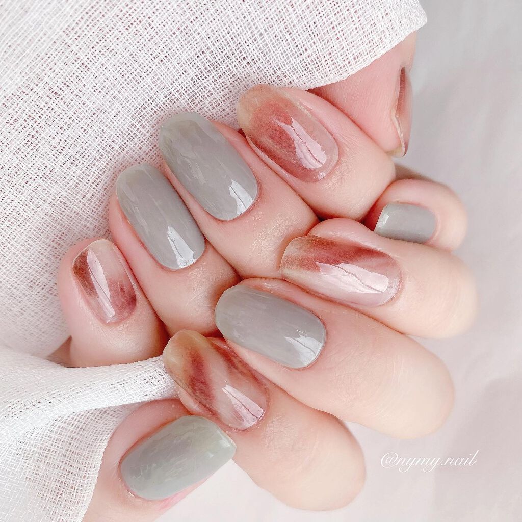 ジェルミーペタリー 12レイニーシフォン/ジェルミーワン/ネイルシールを使ったクチコミ（2枚目）