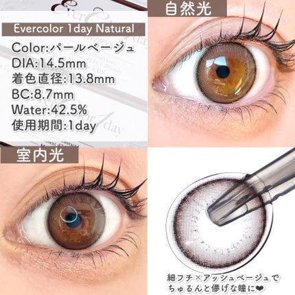 エバーカラーワンデー ナチュラル/エバーカラー/ワンデー(1DAY)カラコンを使ったクチコミ(3枚目)