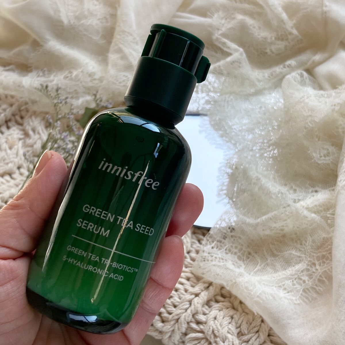 グリーンティーシード モイスト アイ＆フェイスボール/innisfree/美容液を使ったクチコミ（2枚目）