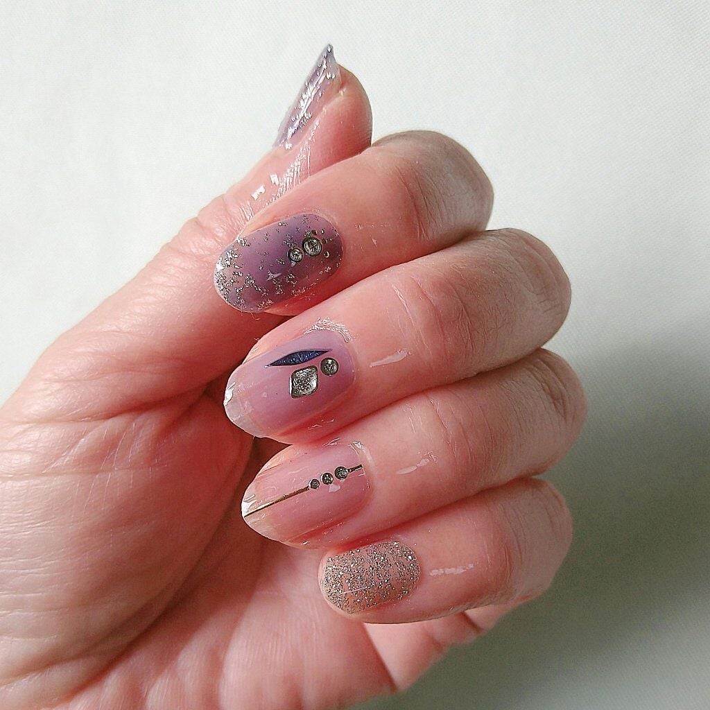 ネイルシール/Qoo10/ネイルシールを使ったクチコミ(2枚目)